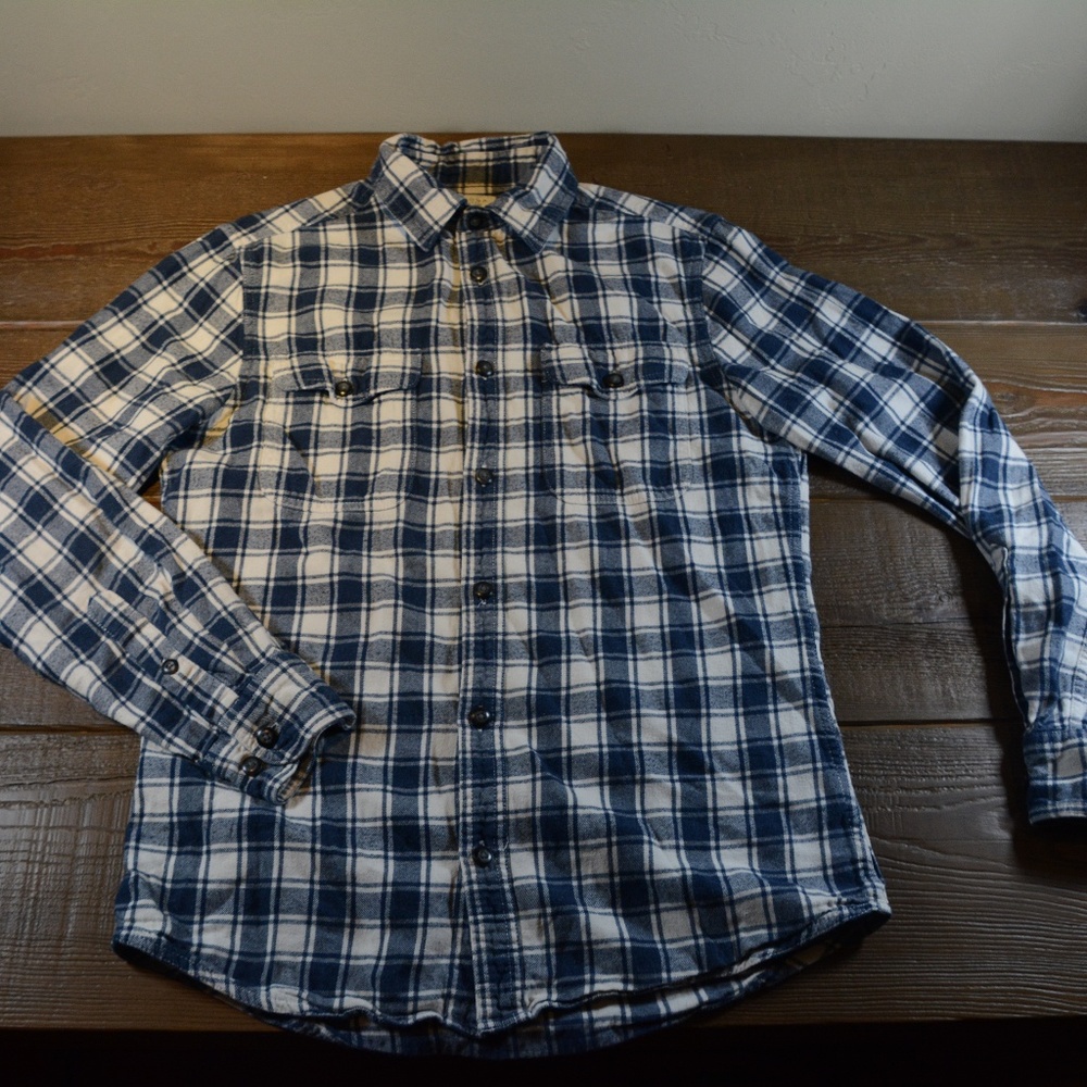 Blue and White Checkered Flannel